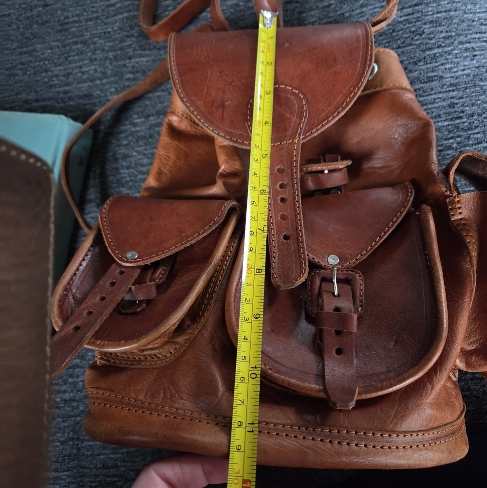Soft Leather Backpack From Mexico - Picture 7 of 8